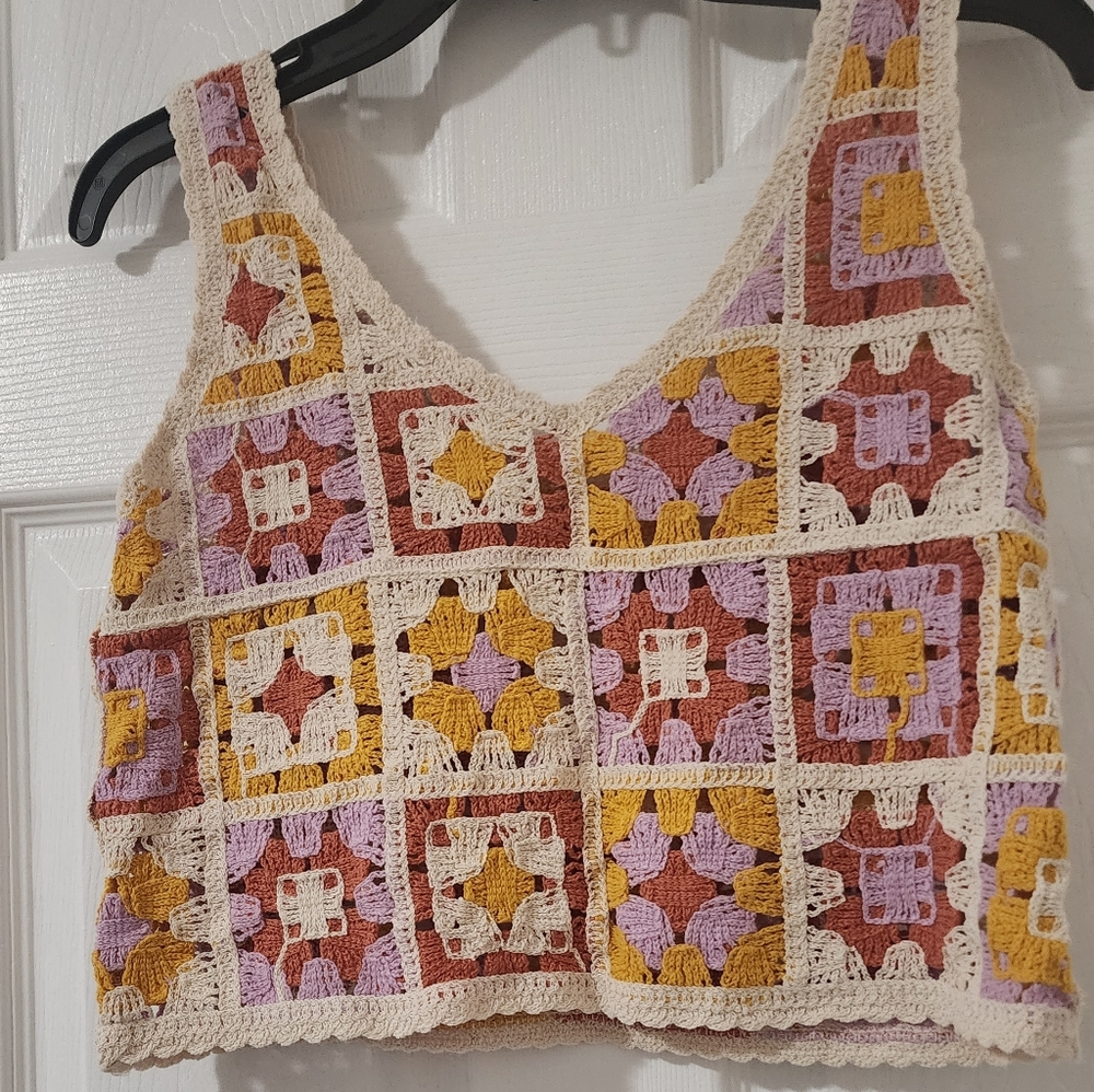 Crochet Patchwork Tank Top